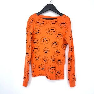 Carter’s Halloween Jack-O’-Lantern Pumpkin Long Sleeve Pajama Shirt Size 10/10A
